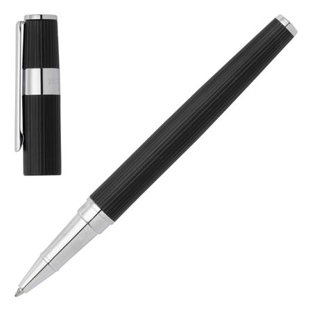 HUGO BOSS Rollerball pen Gear Pinstripe Black / Chrome