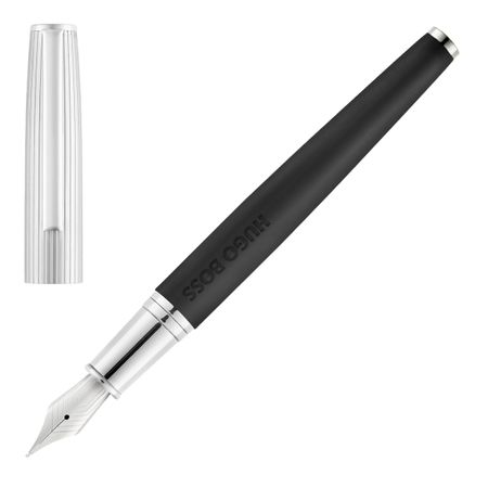 HUGO BOSS Fountain pen Illusion Arcade Black & Chrome