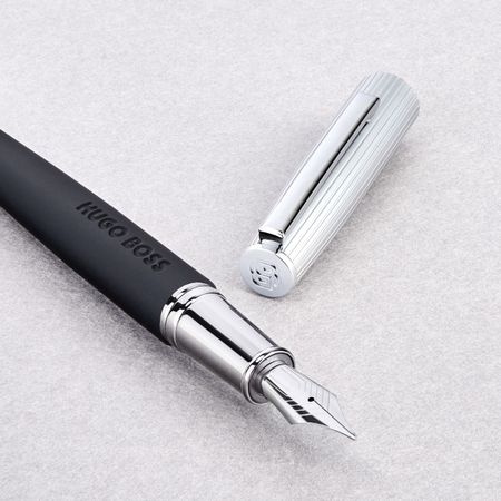 HUGO BOSS Fountain pen Illusion Arcade Black & Chrome