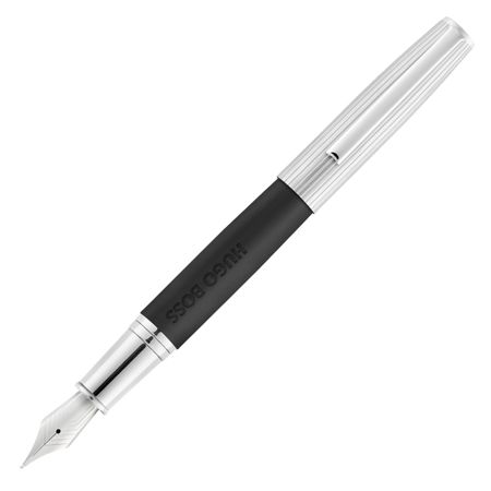 HUGO BOSS Fountain pen Illusion Arcade Black & Chrome
