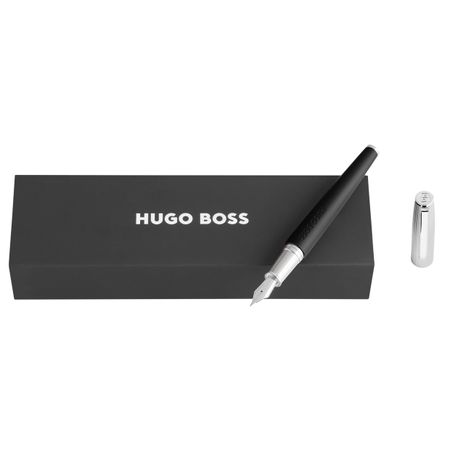 HUGO BOSS Fountain pen Illusion Arcade Black & Chrome