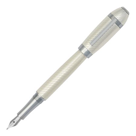 HSW4452C-3 HUGO BOSS Fountain pen Arc Futurist Silver