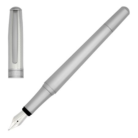 HUGO BOSS Fountain pen Essential Metal Silver