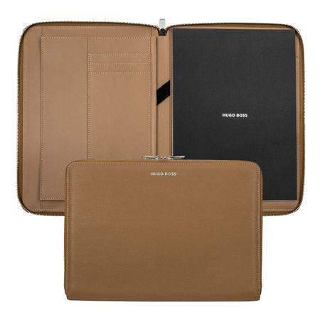 HUGO BOSS Conference folder zip A4 Pure Iconic Camel