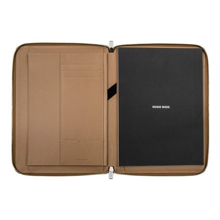 HUGO BOSS Conference folder zip A4 Pure Iconic Camel