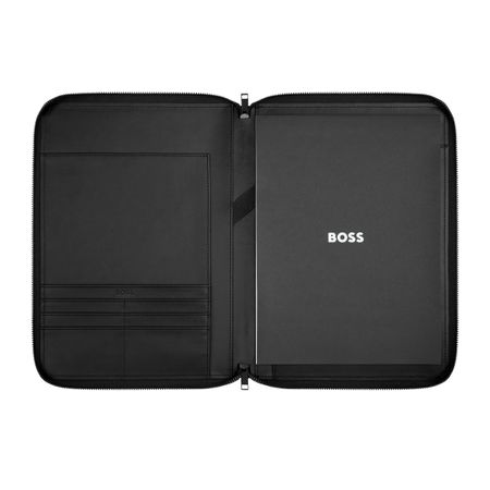 HTA613H-3 BOSS Conference folder zip A4 Boss Cut Out Black & Grey
