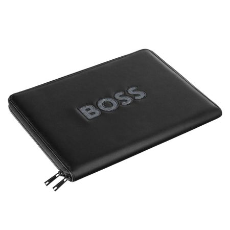 HTA613H-4 BOSS Conference folder zip A4 Boss Cut Out Black & Grey