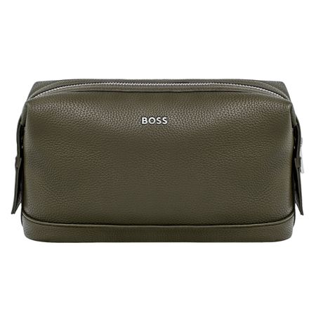 BOSS Toiletry Bag Classic Grained Khaki