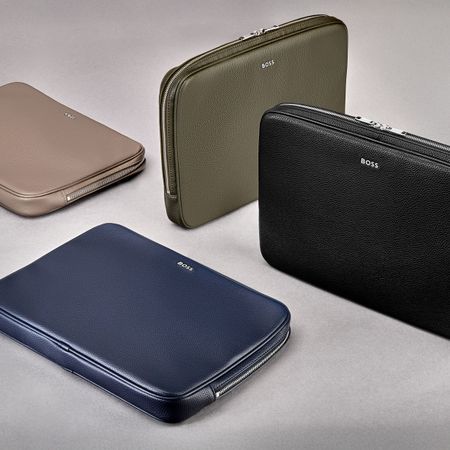 BOSS Laptop bag Classic Grained Taupe