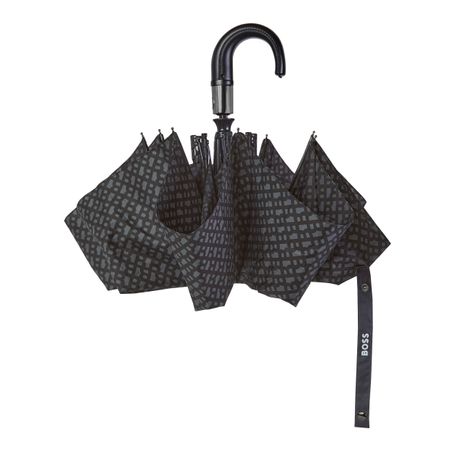 BOSS Pocket umbrella Monogramme Dark Grey