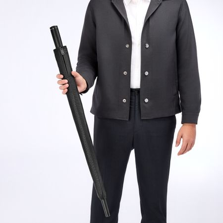 HUN520D-10 HUGO BOSS Umbrella Double B Black & Gun