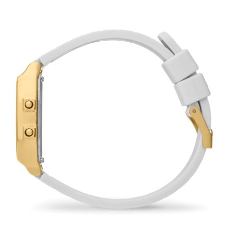 IDR22733-3 ICE digit retro-Metal gold mirror-White -Small