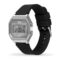 IDR22735-2 ICE digit retro-Metal silver mirror-Black -Small