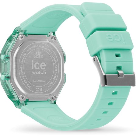 ICE digit retro-Azure blue-Clear-Small