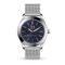 ISS23794-1 ICE steel solar Silver Dark Blue Milanese