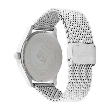 ISS23794-4 ICE steel solar Silver Dark Blue Milanese
