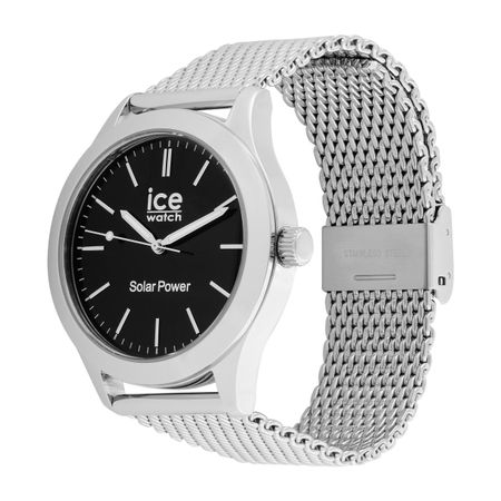 ISS23795-3 ICE steel solar Silver Black Milanese