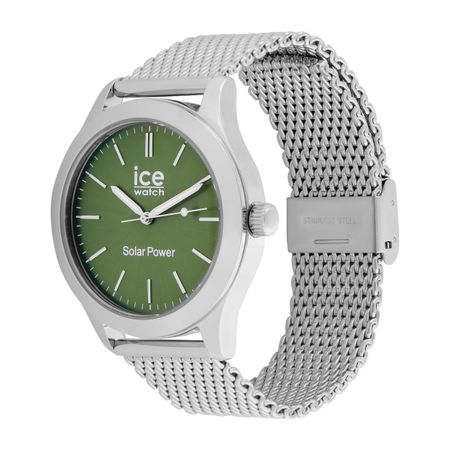 ISS23796-3 ICE steel solar Silver Green Milanese