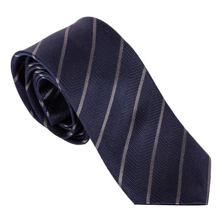 Silk Tie Lorem Navy