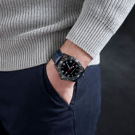 LMD489N-4 Date watch Sol Navy & Black