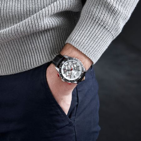 LMK489A-4 Chronograph Sol Black & Chrome