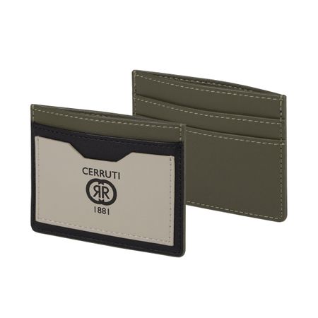 Cerruti 1881 Card holder Brick Beige Khaki Black