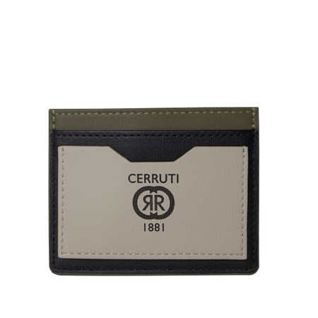 NEC327X-3 Cerruti 1881 Card holder Brick Beige Khaki Black