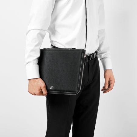 NTA329A-5 Cerruti 1881 Conference folder zip A4 Regent Black