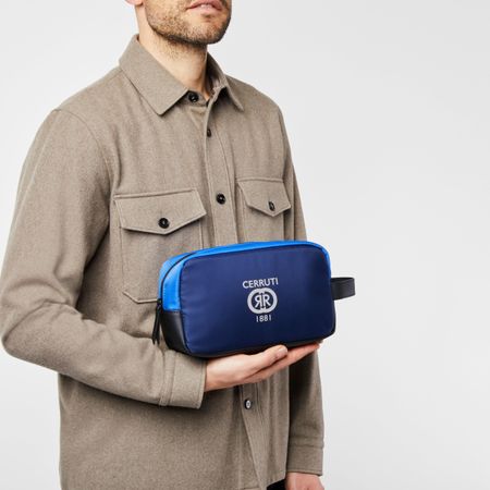 NTC327N-7 Cerruti 1881 Cosmetic-case Brick Navy Bright Blue