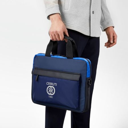 NTD327N-8 Cerruti 1881 Document bag Brick Navy Bright Blue
