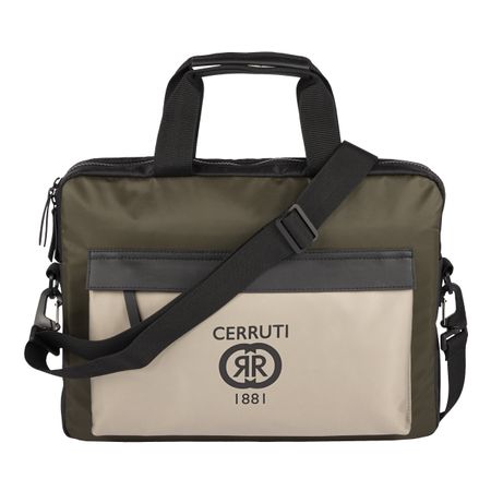 Cerruti 1881 Document bag Brick Beige Khaki Black