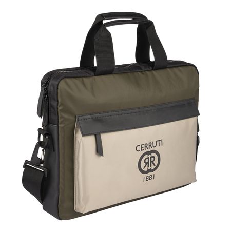 NTD327X-3 Cerruti 1881 Document bag Brick Beige Khaki Black