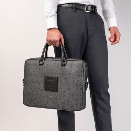 Cerruti 1881 Laptop bag Logomania Grey